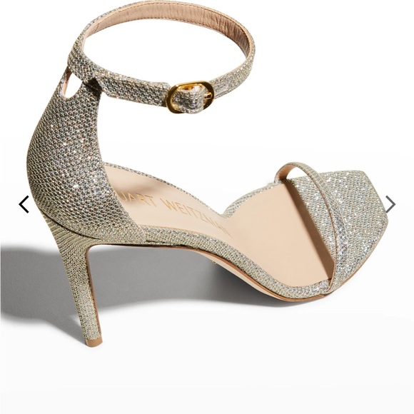 Nudistcurve Shimmery Ankle-Strap Sandals - Picture 3 of 10
